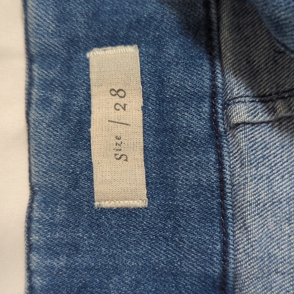 Anthropologie The Colette Crop Wide-Leg Jeans by Maeve, Color Palms Wash Size 28 - Picture 15 of 16